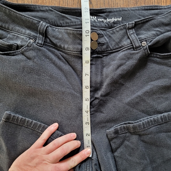 SOHO NY & Co Faded Black Curvy Boyfriend Jeans Size Women's 18 - Picture 7 of 11